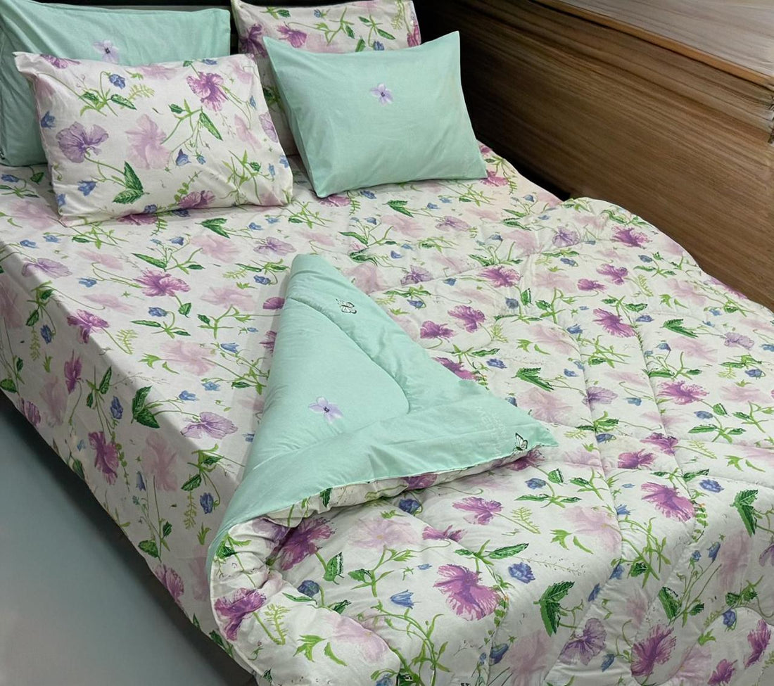 Cloud Soft 100% Pure Cotton 6PC Comforter Set (Vicky Razai Set) –  King Size