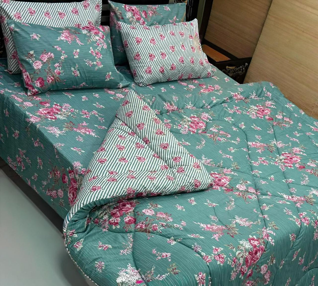 Floral  – 6PC Comforter Set (Vicky Razai Set)