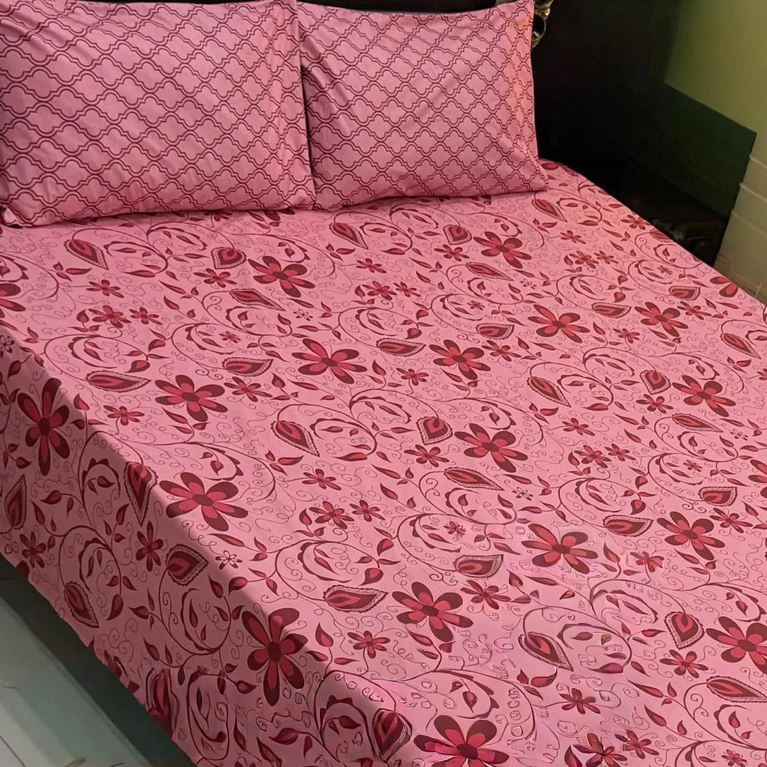 Geometric Oval Gul Ahmad Premium Cotton Bed Sheet