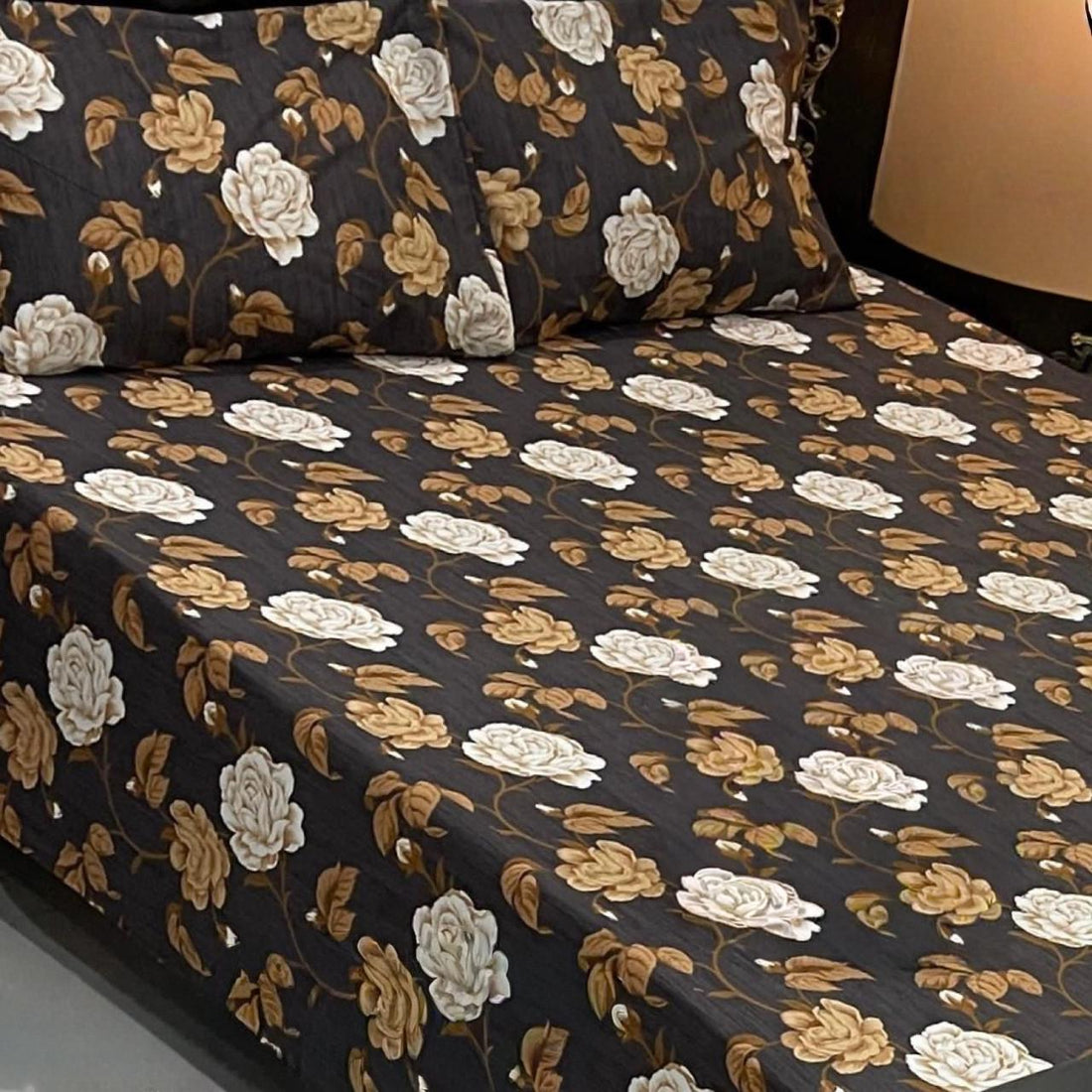 Abstract Harmony Floral Premium Cotton Bed Sheet