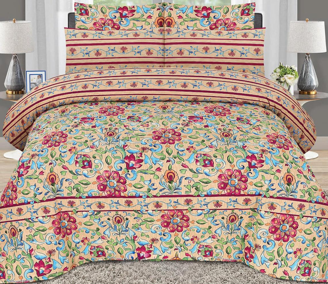 Pink Petal Charm – Soft Crystal Cotton Bed Sheet Set
