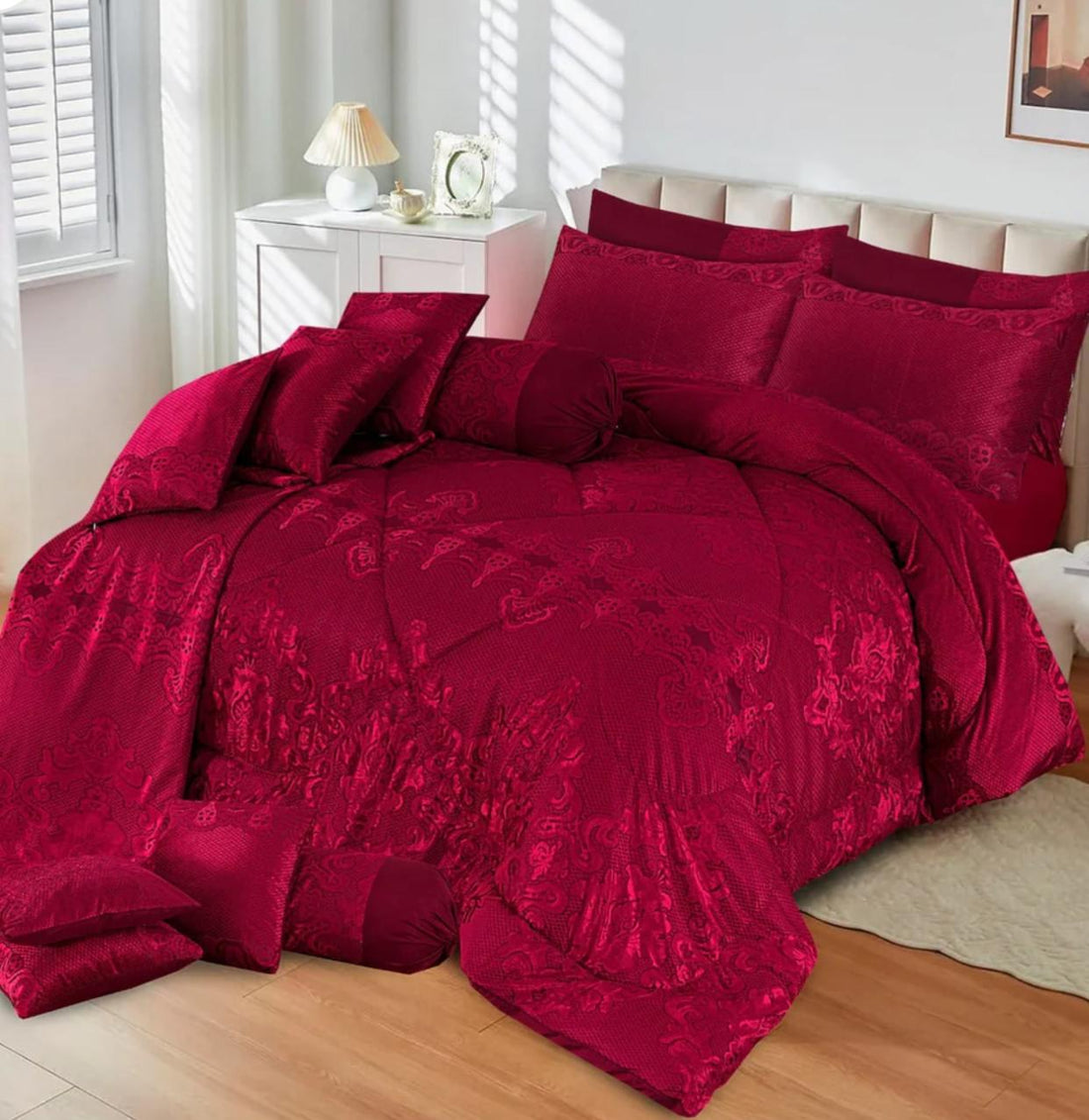 14Pc Palachi Bridal Set Quality Jacquard Fabric