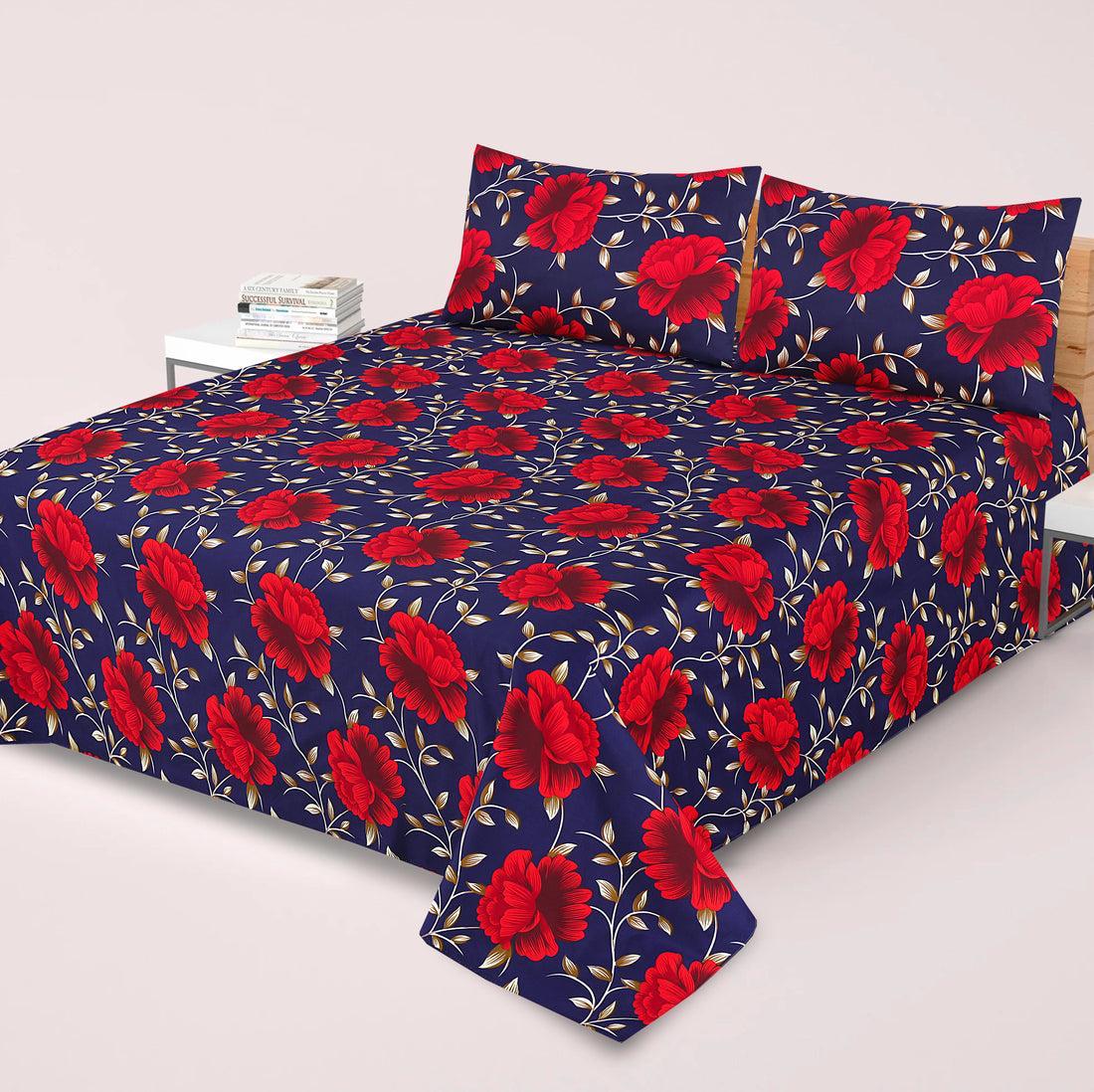 Rose Petal Comfort  Bedsheet Set – Floral Pop Edition