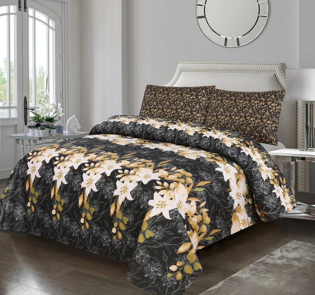 Sunset Garden  Bedsheet Set – Floral Pop Edition