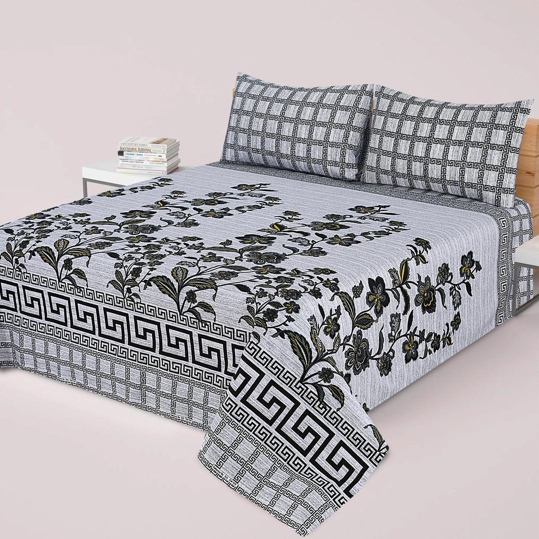 Royal Comfort Cotton  Bedsheet Set – Floral Pop Edition