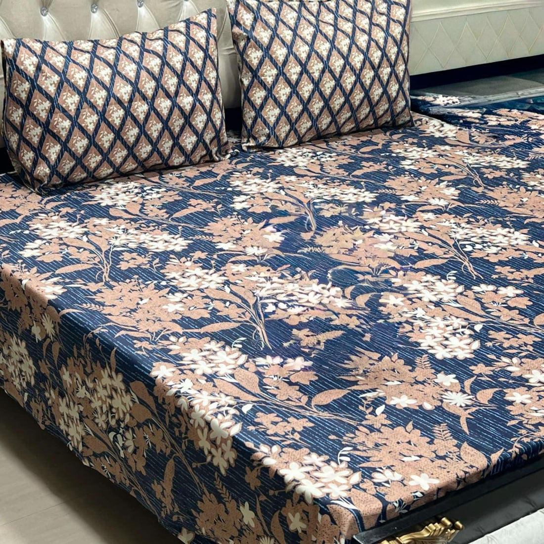 Cozy Nest Printed  Cotton Bedsheet Set – Floral Pop Edition