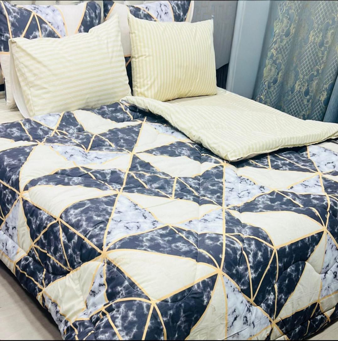 Royal Warmth Comfort Set 100% Pure Cotton 6PC Comforter Set (Vicky Razai Set) –  King Size