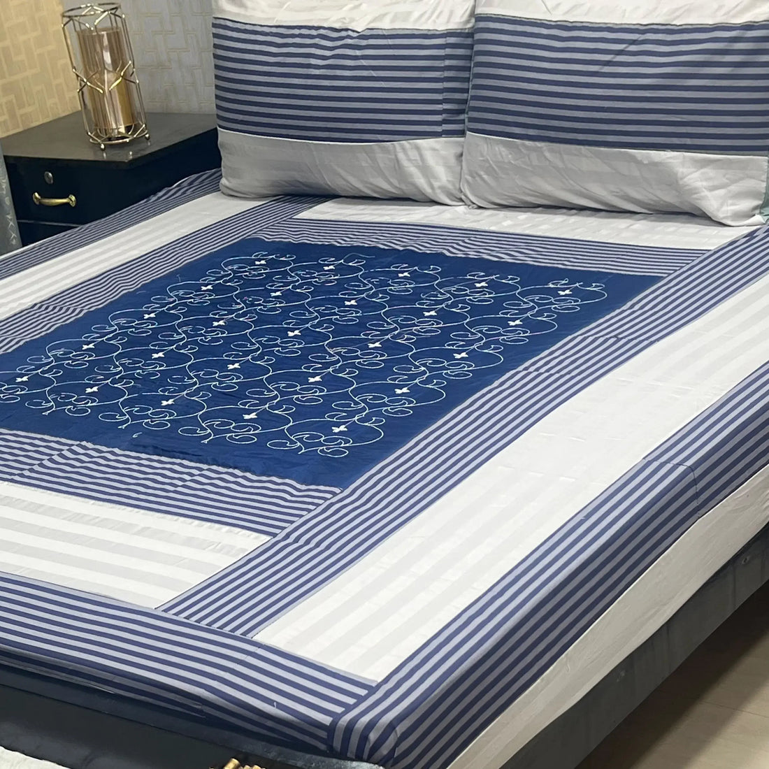 Mandala Radiance Printed Patchwork Bedsheet Set