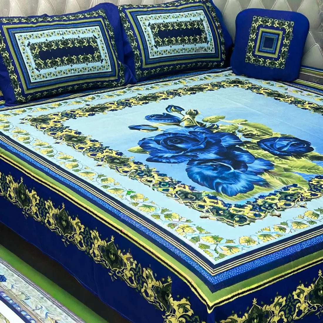 Ocean Feather Dream – 4-Piece 3D Bed Sheet Set