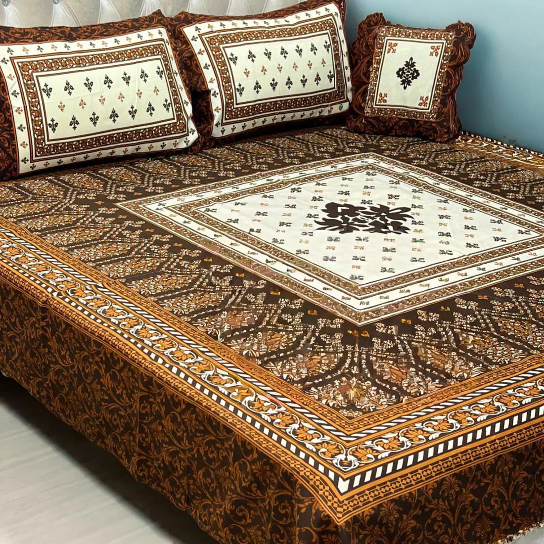 Earth Leaf Harmony – 4-Piece 3D Bed Sheet Set