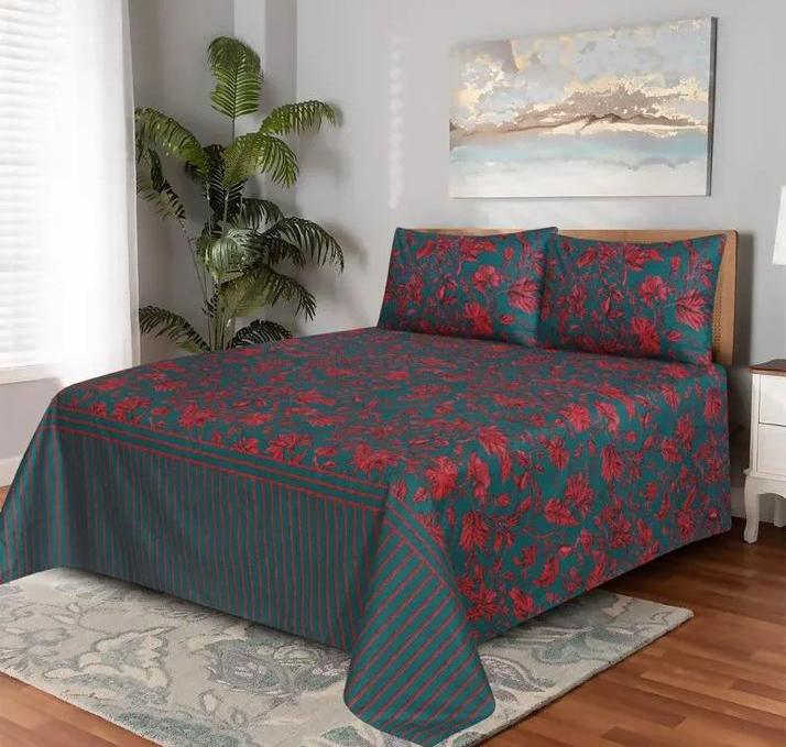 Blossom Breeze Bedsheet Set– Floral Pop Edition - Fashion Home Store