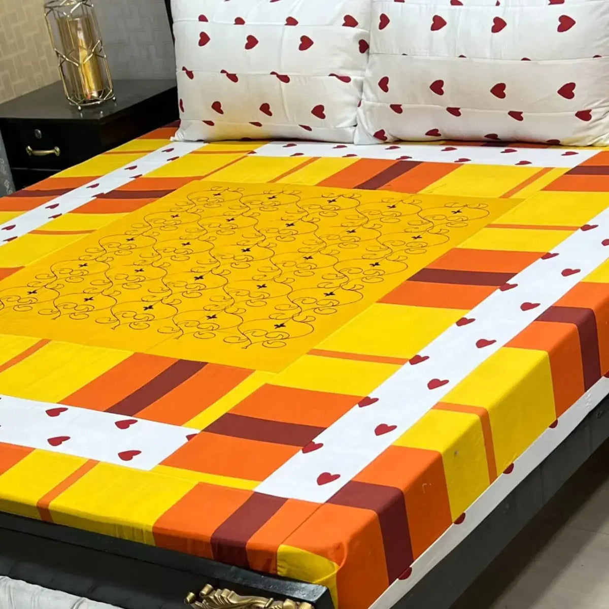 Blush Blossom Embroidered Patchwork Bedsheet Set - Fashion Home Store