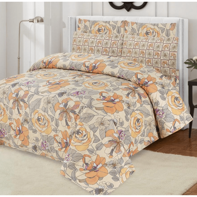 Blush Leaf Premium Cotton Bed Sheet Set - Fashion Home Store