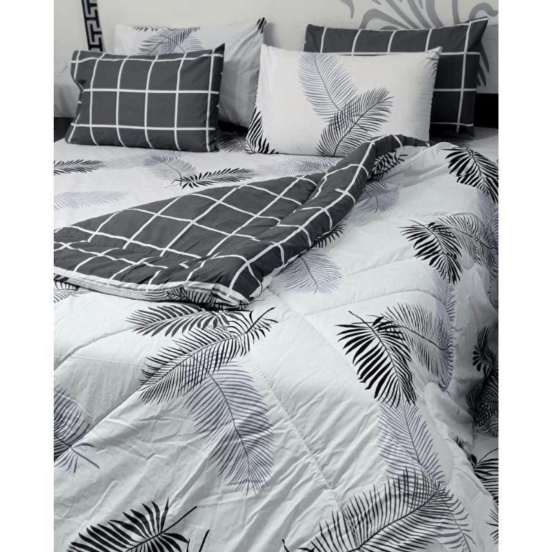 Classic Charm 100% Pure Cotton 6PC Comforter Set (Vicky Razai Set) – King Size - Fashion Home Store