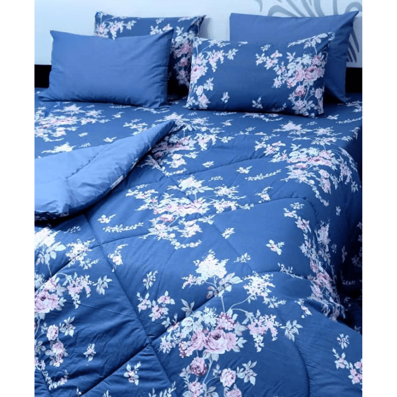 Cloud Soft 100% Pure Cotton 6PC Comforter Set (Vicky Razai Set) – King Size - Fashion Home Store