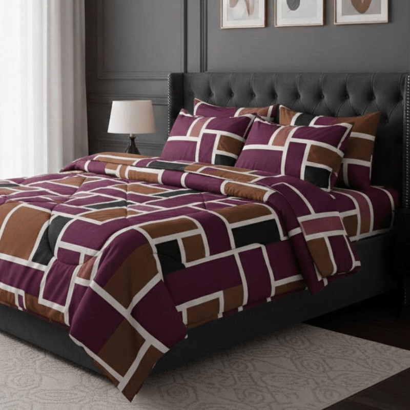 Cotton 6PC Comforter Set (Vicky Razai Set) – King Size - Fashion Home Store