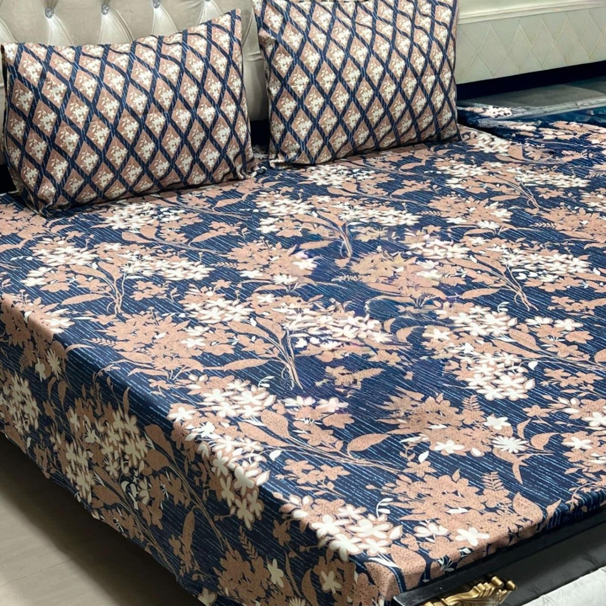 Cozy Nest Printed Cotton Bedsheet Set – Floral Pop Edition - Fashion Home Store