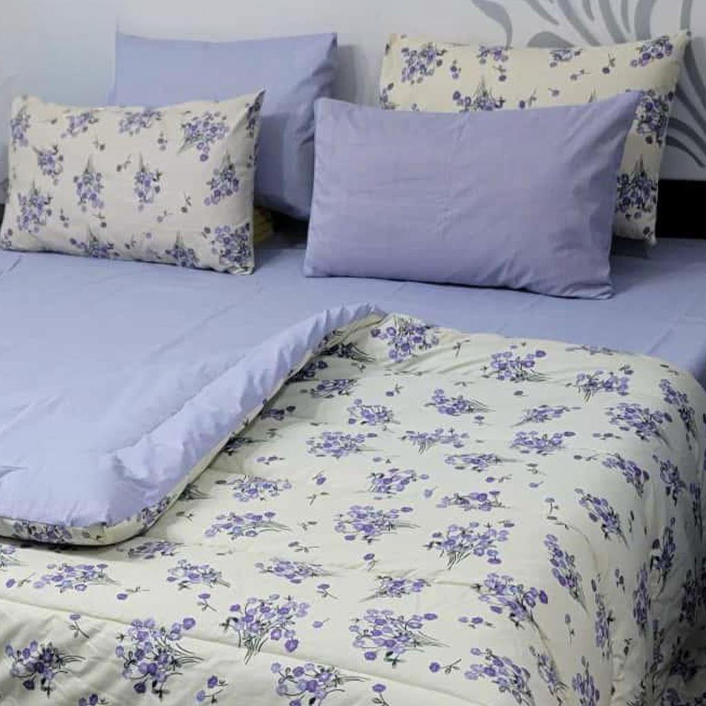 Daisy Charm 100% Pure Cotton 6PC Comforter Set (Vicky Razai Set) – King Size - Fashion Home Store