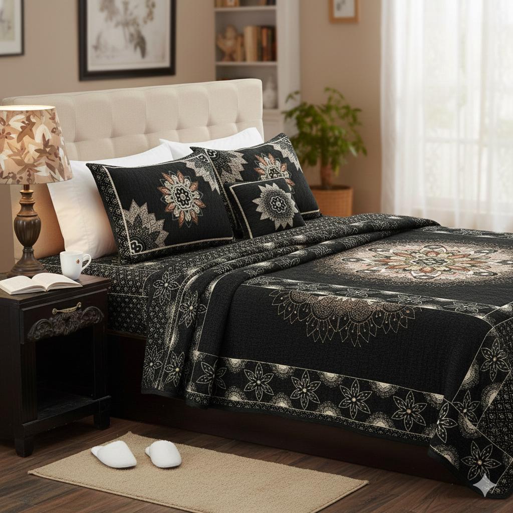 Emerald – 4Pc Velvet Jacquard Luxury Bedsheet - Fashion Home Store
