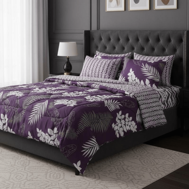 Eternal Comfort Squares 6PC Comforter Set (Vicky Razai Set) - Fashion Home Store
