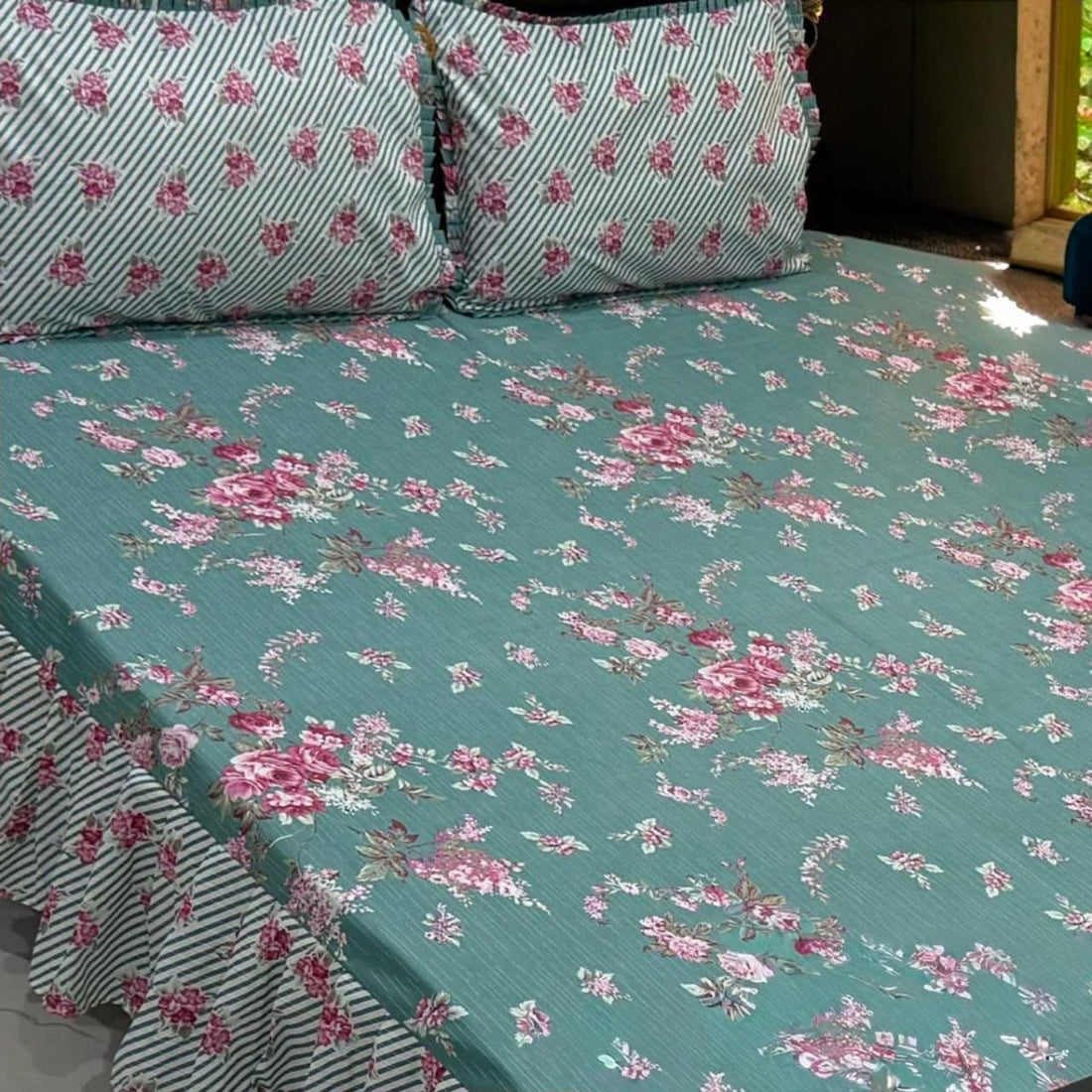 Frill Printed Bed Sheets - Fashion Home Store