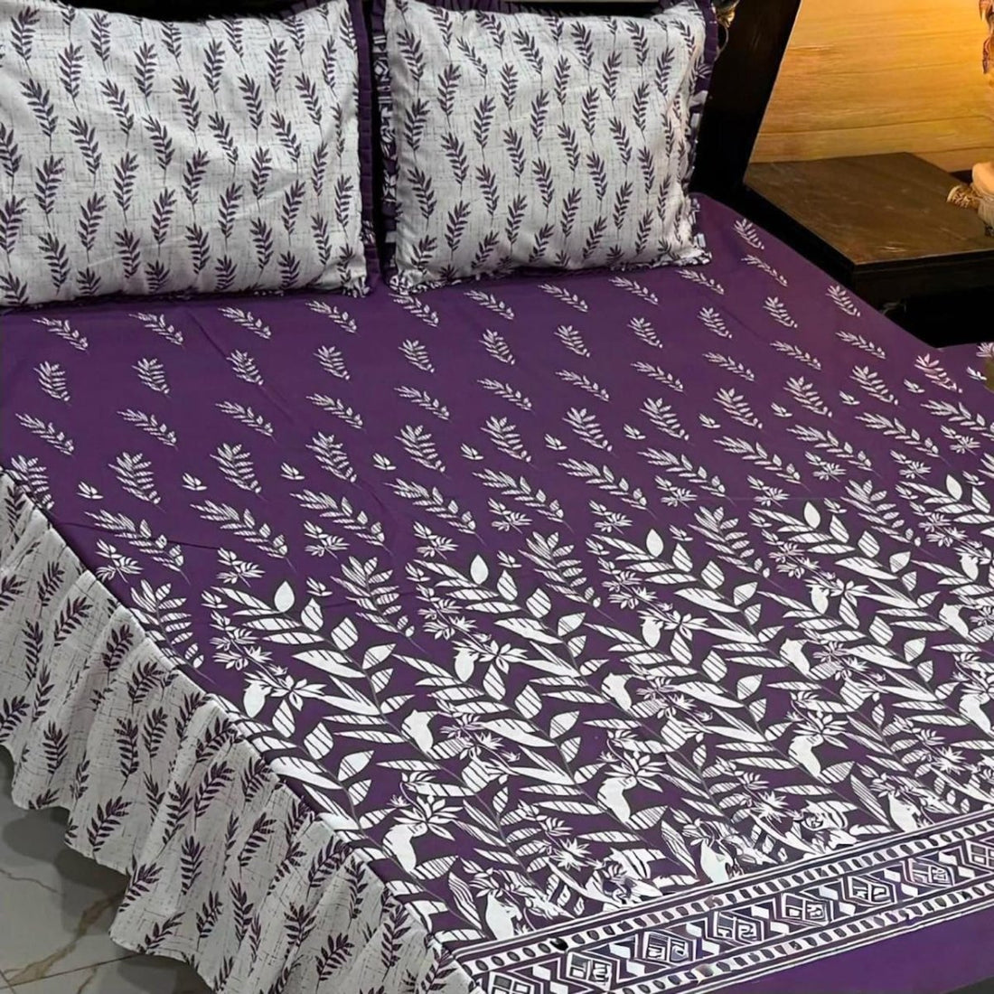 Frill Printed Bed Sheets - Fashion Home Store