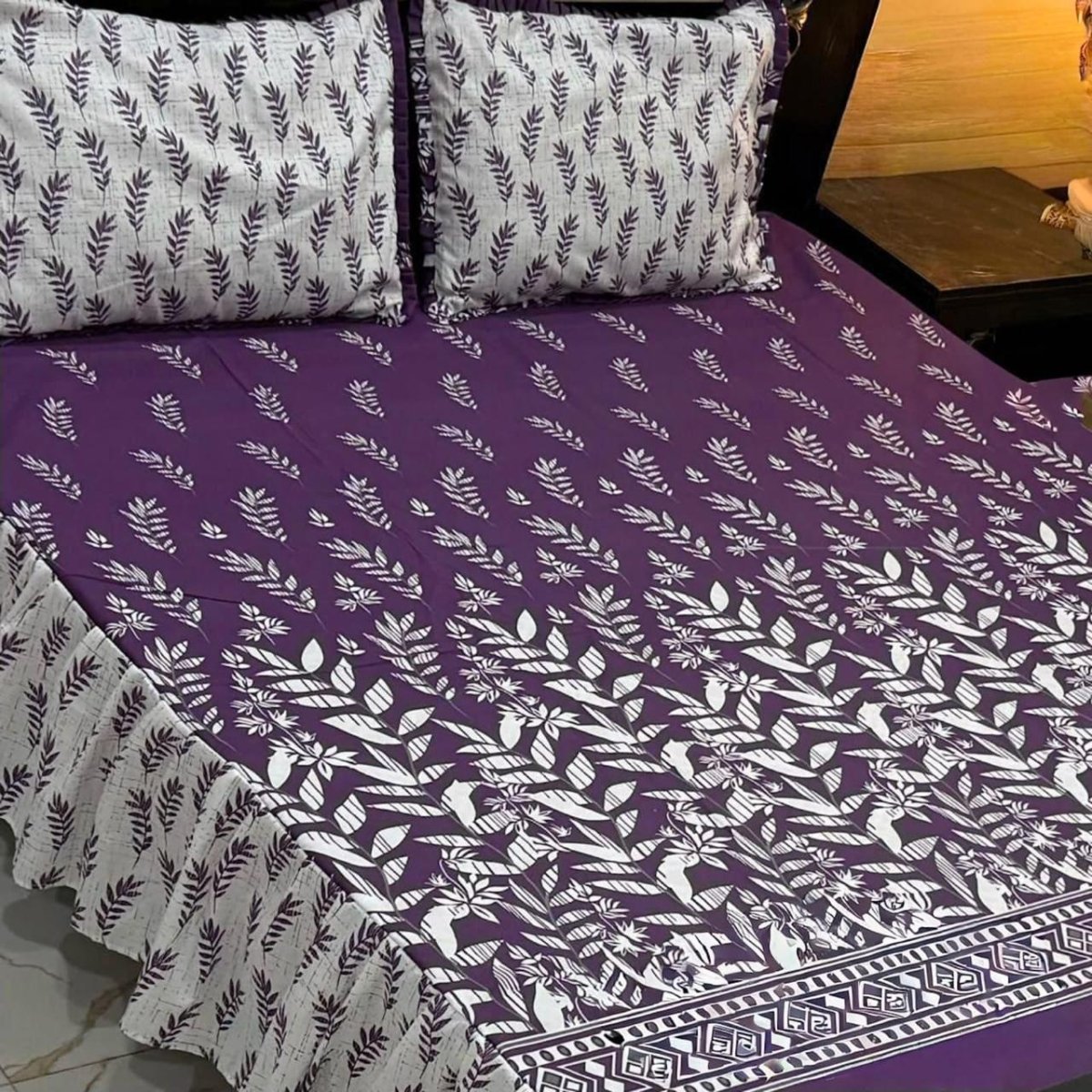Frill Printed Bed Sheets - Fashion Home Store