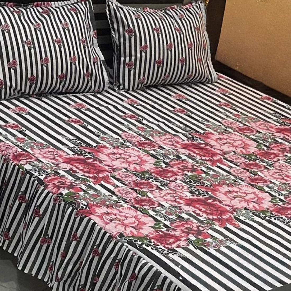 Frill Printed Bed Sheets - Fashion Home Store