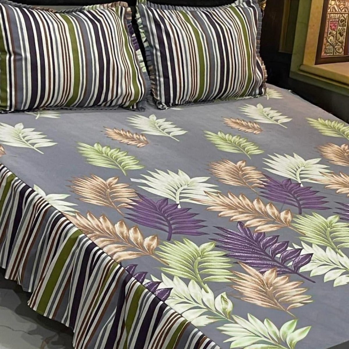 Frill Printed Bed Sheets - Fashion Home Store