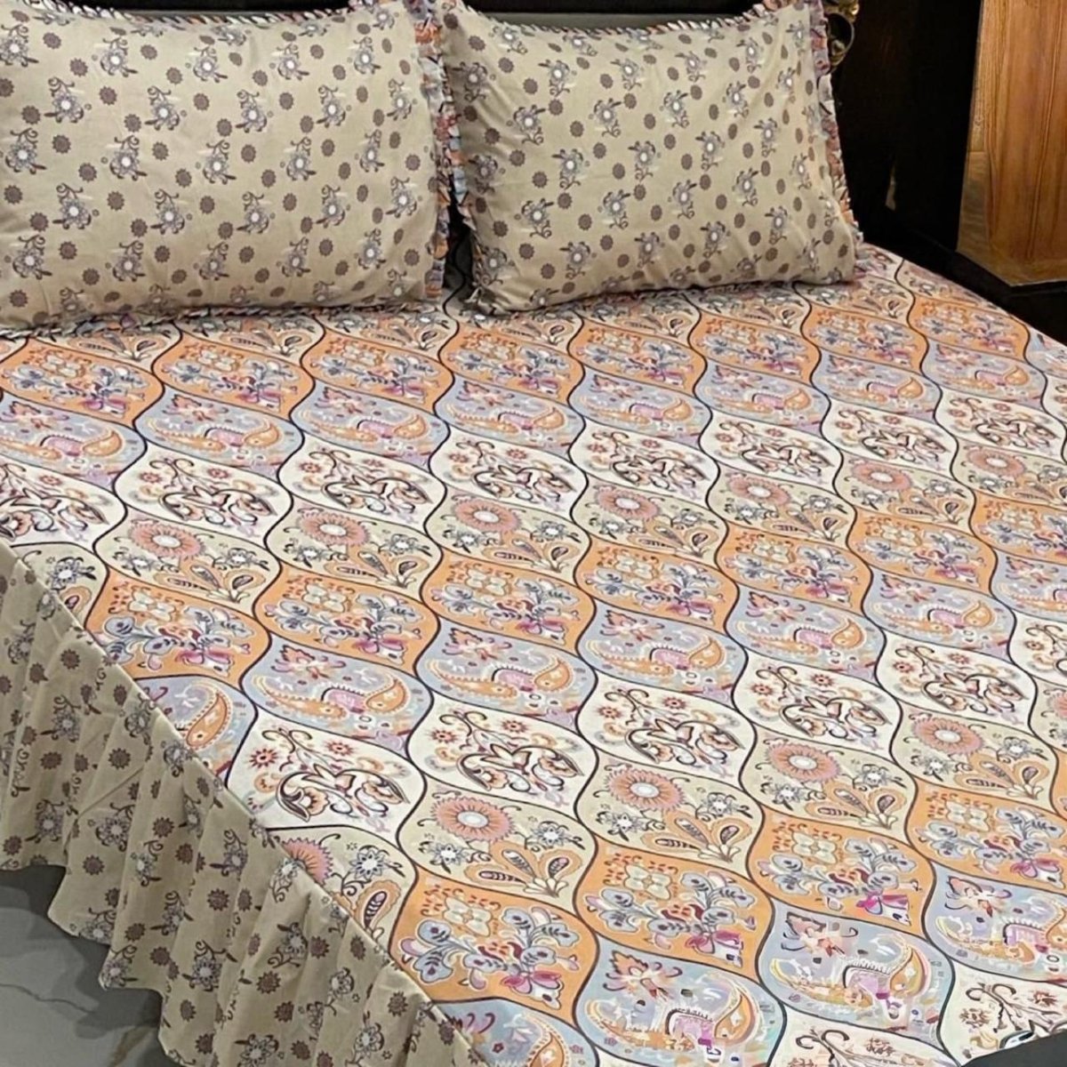 Frill Printed Bed Sheets - Fashion Home Store