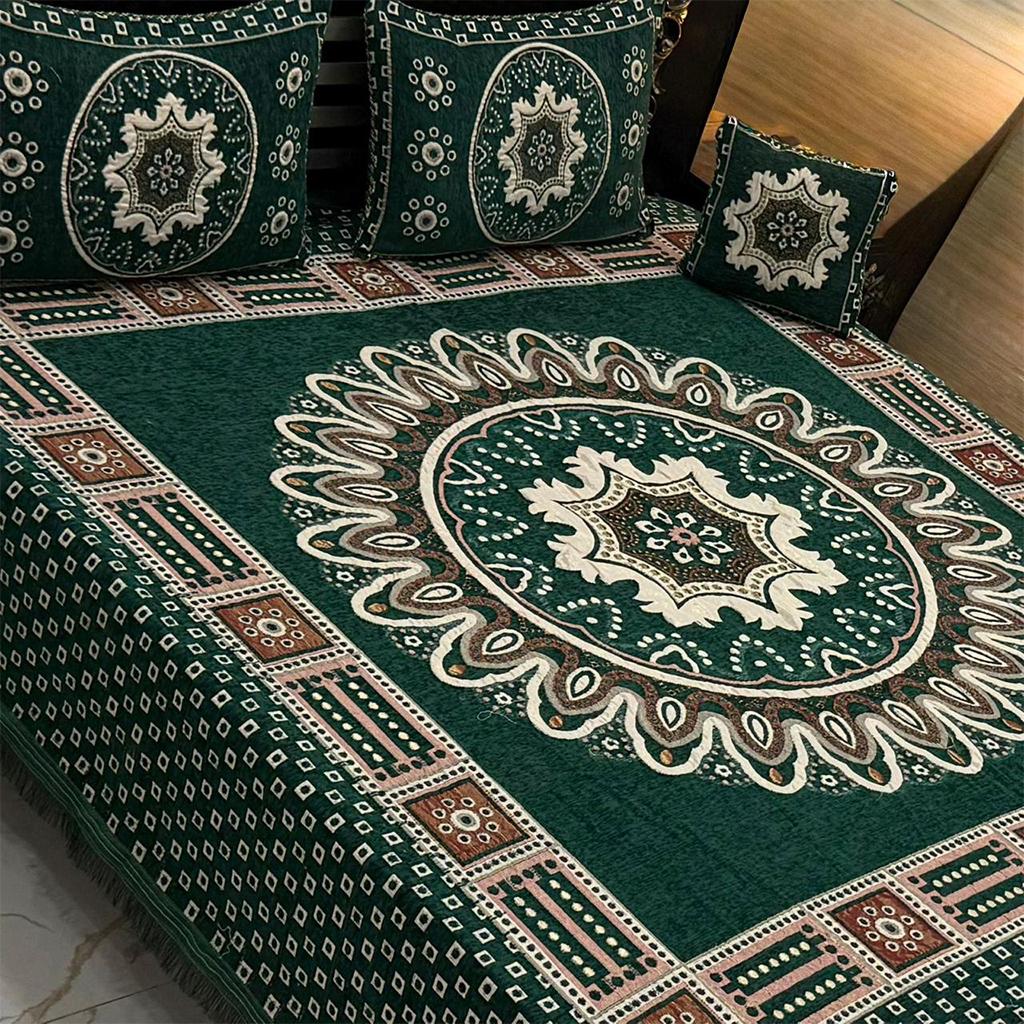 Heart – 4Pc Velvet Jacquard Luxury Bedsheet - Fashion Home Store