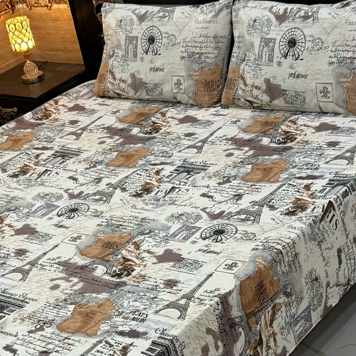 I Grey Feather Soft Crystal Cotton Bed Sheets - Fashion Home Store