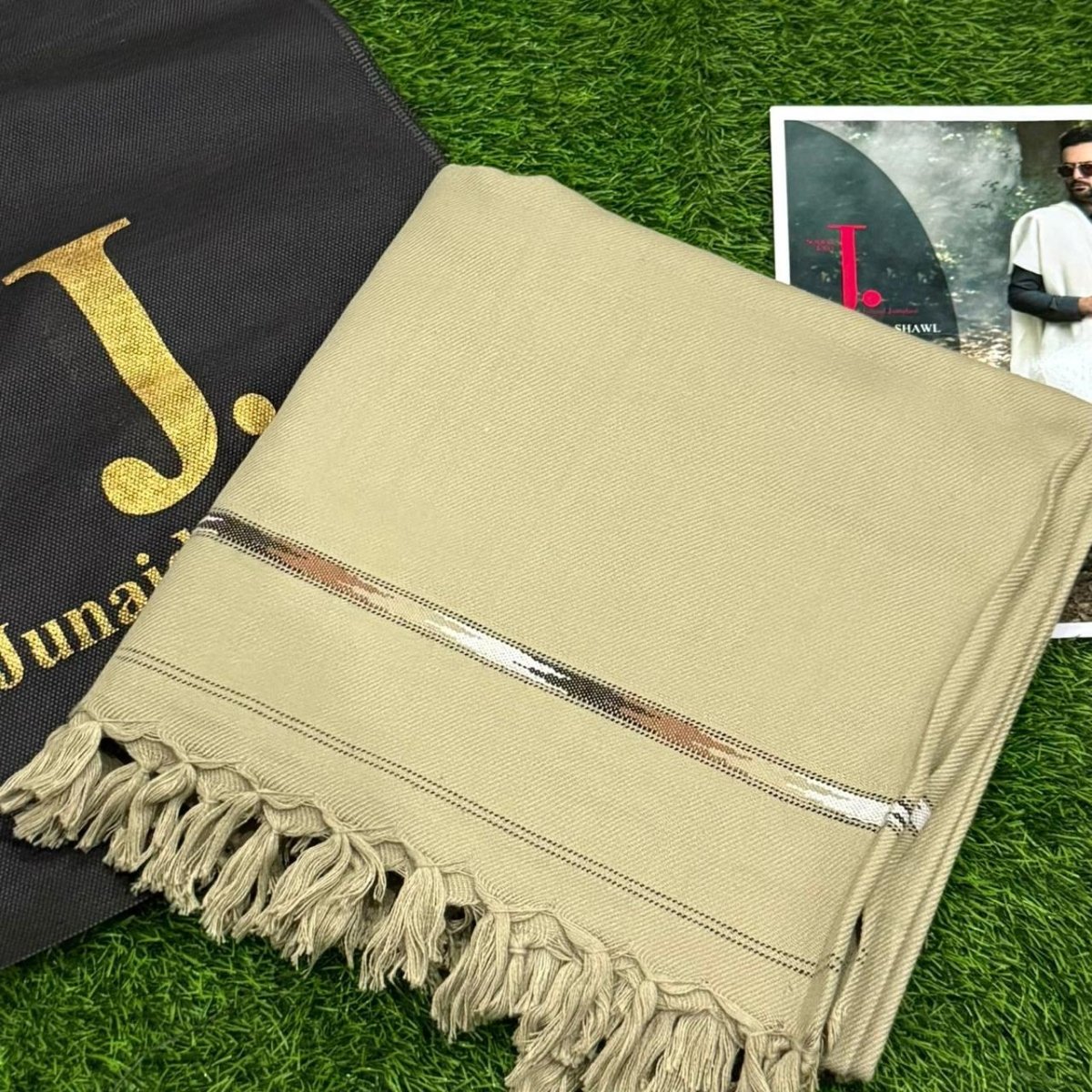 J. Mens Shawl 100% Cotton Wool Stuff - Fashion Home Store