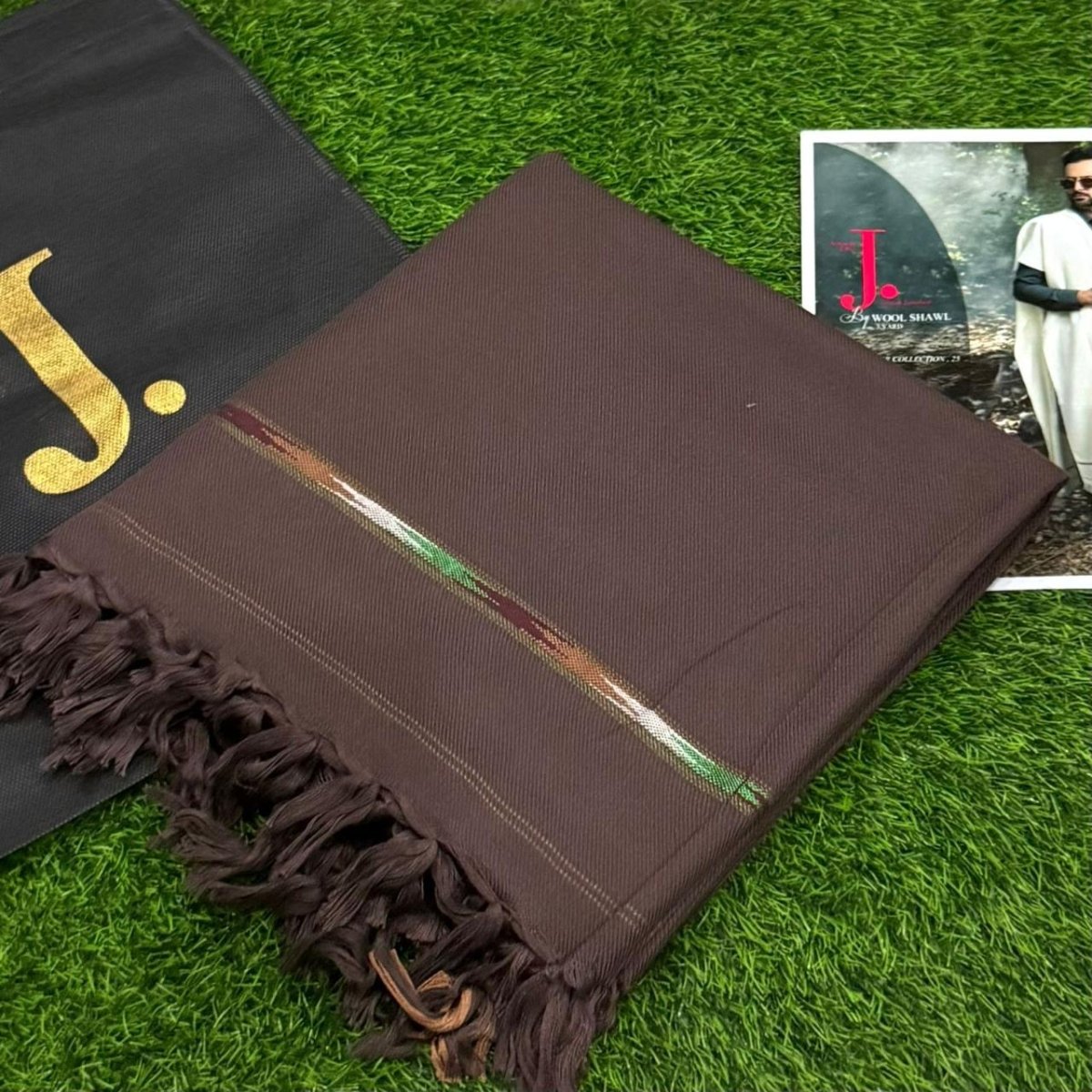 J. Mens Shawl 100% Cotton Wool Stuff - Fashion Home Store