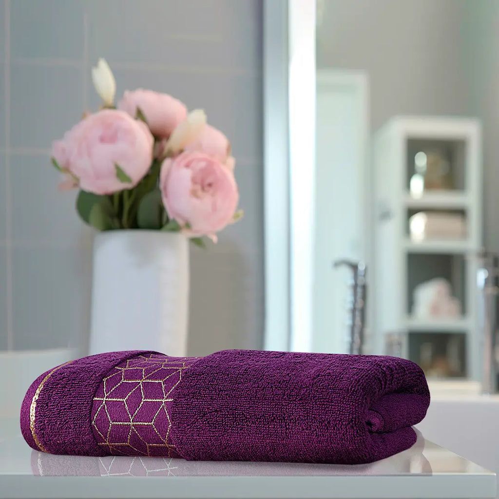 Jacquard 100% Cotton JACQUARD SOFT Bath Towel Set - Fashion Home Store