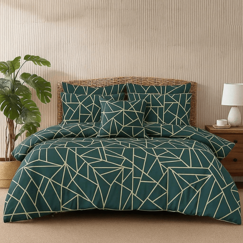 Jasmine Serenity Floral Bedding - 7PC Summer Comforter Set - Fashion Home Store