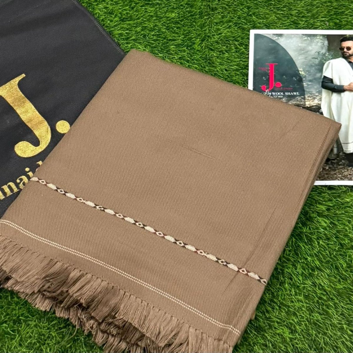 J.Mens Shawl 100% Cotton Wool Stuff - Fashion Home Store