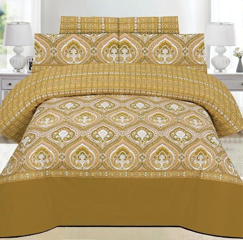 Lotus Serenity Print Premium Cotton Bed Sheet - Fashion Home Store
