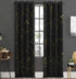 Luxury Black Marble Print Blackout Curtains with Gold Veins – Modern Room Darkening Drapes - Fashion Home Store
