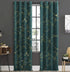 Luxury Emerald Green Curtains with Gold Marble Pattern – Blackout Thermal Window Drapes (2 Panels) - Fashion Home Store