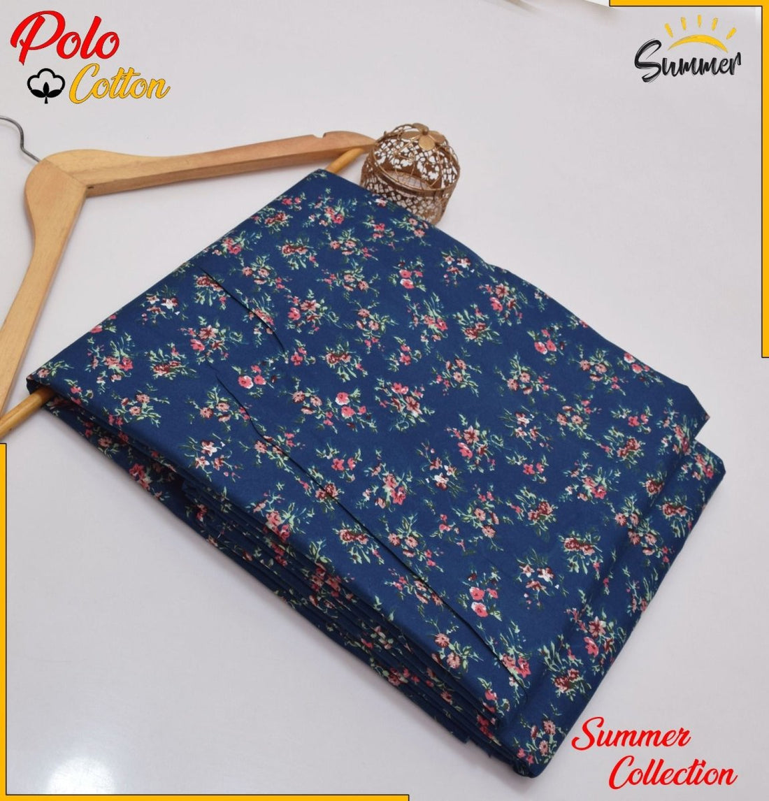 Midnight Rose 2PC Floral Printed Women Unstitched – Polo Cotton - Fashion Home Store