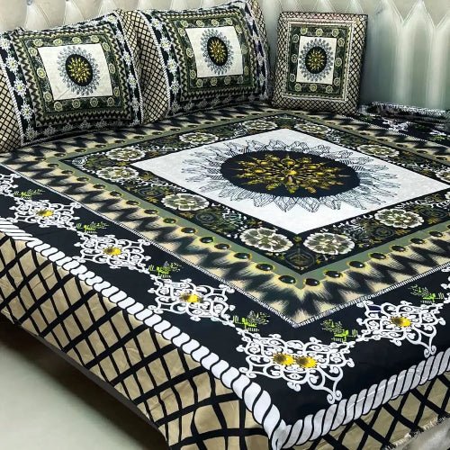 Midnight Rose Bloom – 4 - Piece 3D Bed Sheet Set - Fashion Home Store