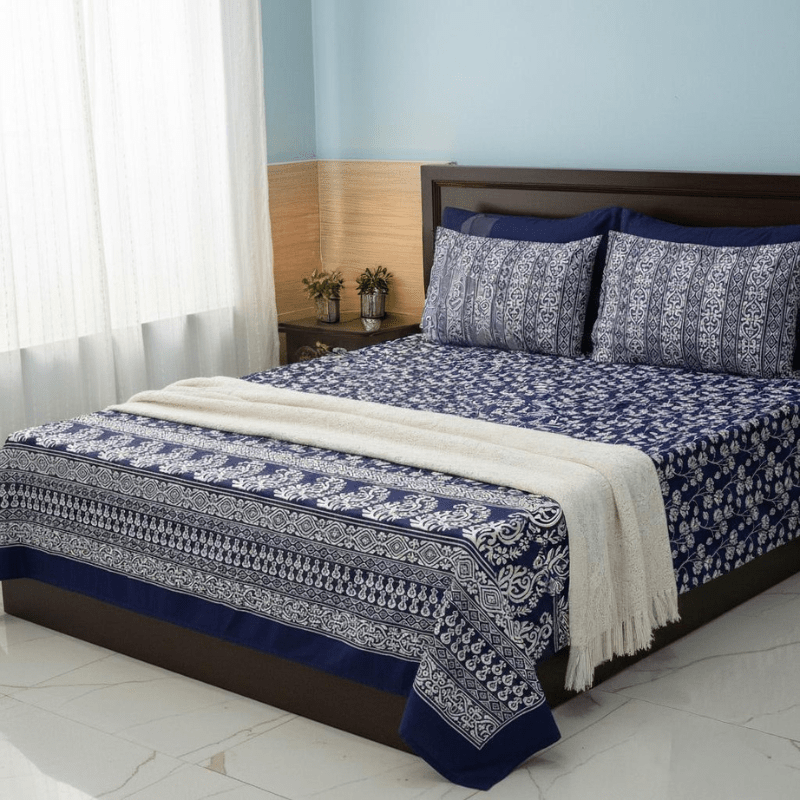 Mint Grove – Soft Crystal Cotton Bed Sheet Set - Fashion Home Store