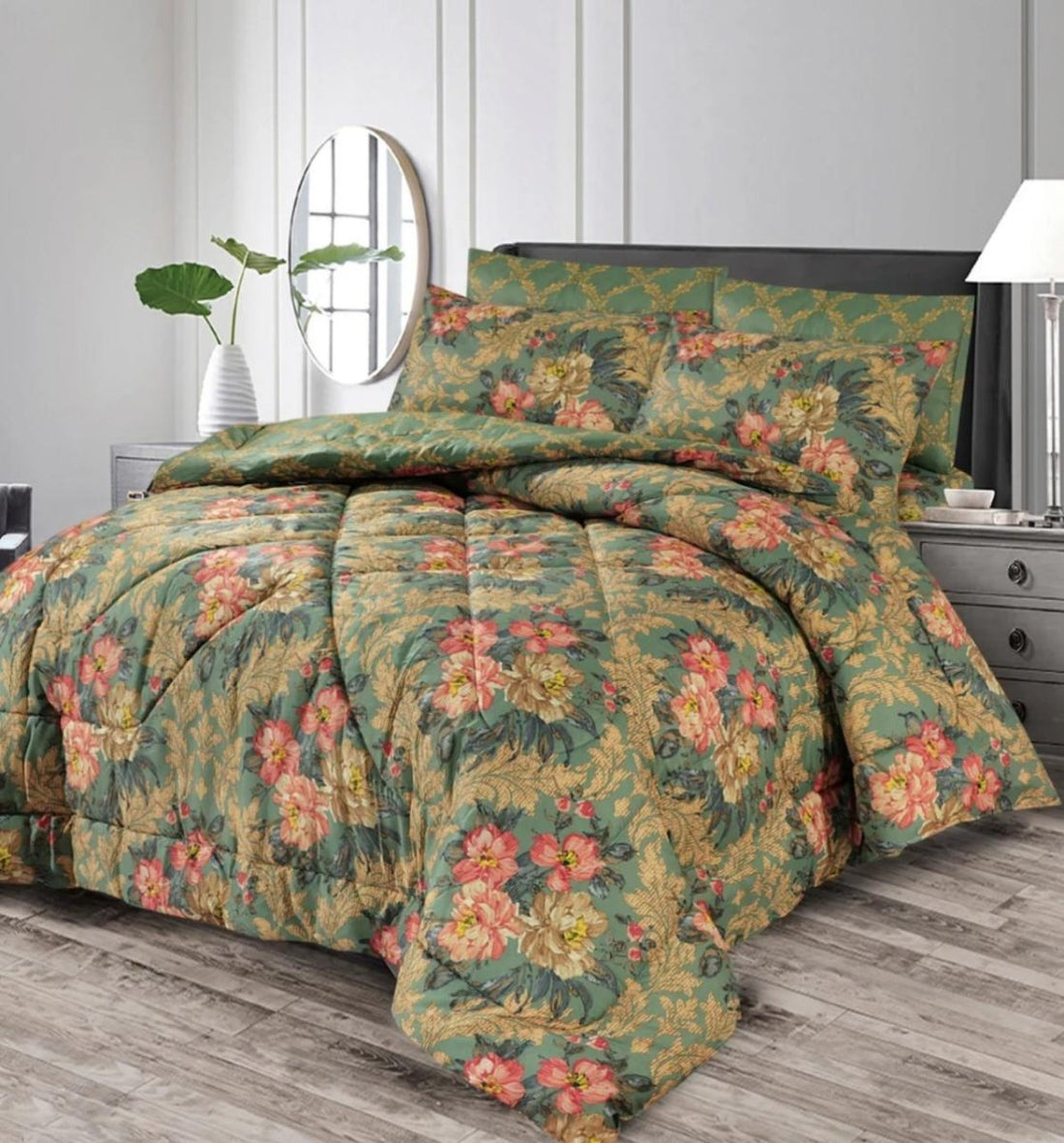 Modern Muse Splash – 6PC Comforter Set (Vicky Razai Set) - Fashion Home Store