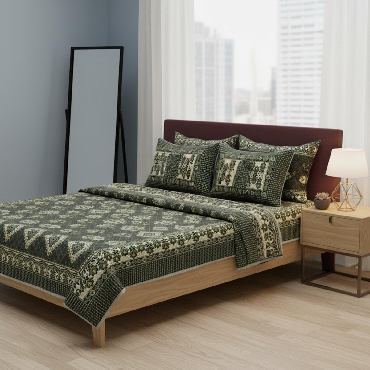 Multani Traditional Jacquard Bedsheet - Fashion Home Store