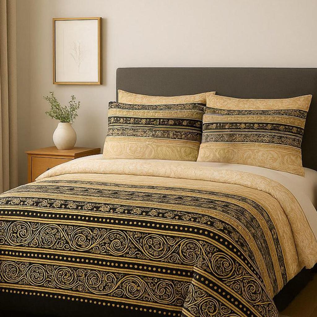 Multi - Color Squares 6PC Comforter Set (Vicky Razai Set) - Fashion Home Store