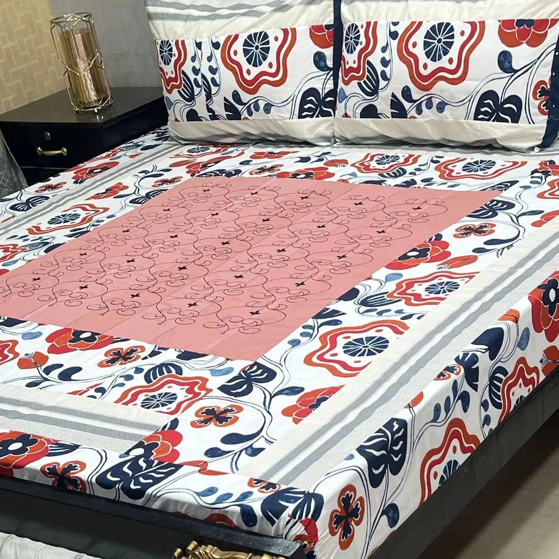 Olive Garden Embroidered Patchwork Bedsheet Set Fashion HomeStore 