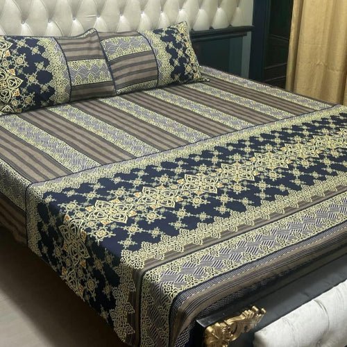 Paradise Printed Cotton Bedsheet Set – Floral Pop Edition - Fashion Home Store