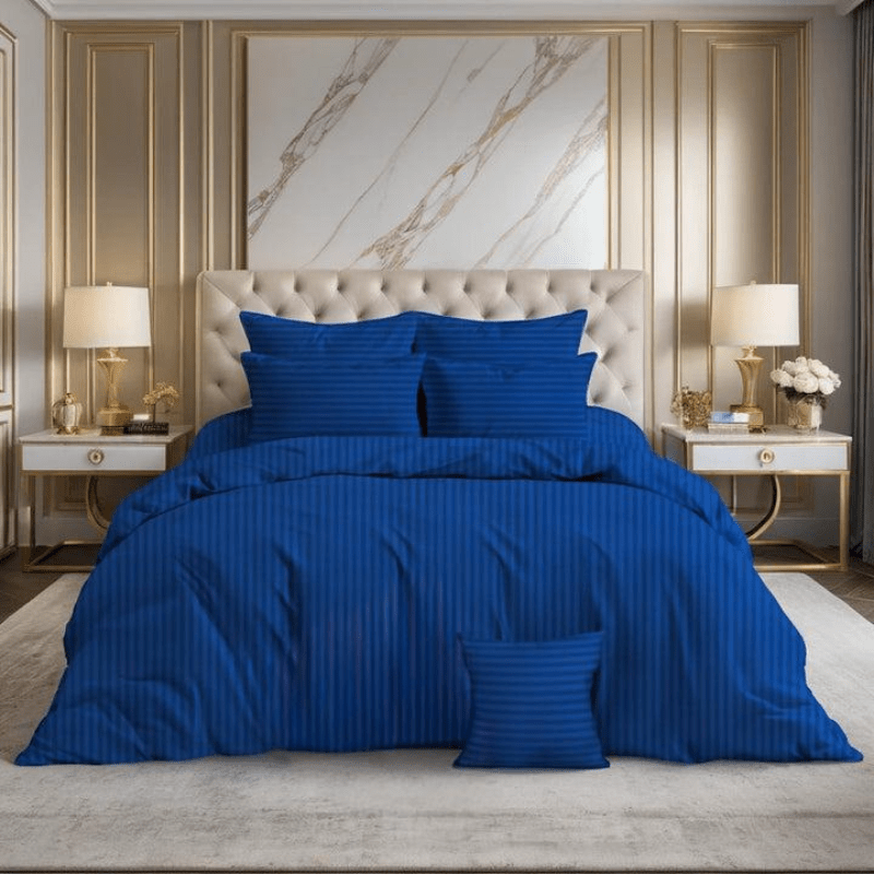 Platinum Sateen Stripes Comforter Collection - Fashion Home Store