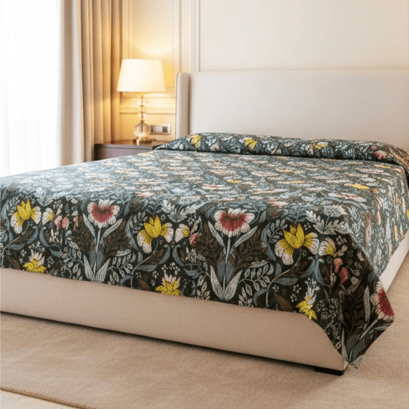 Printed Cotton Bedsheet Set – Floral Pop Edition - Fashion Home Store